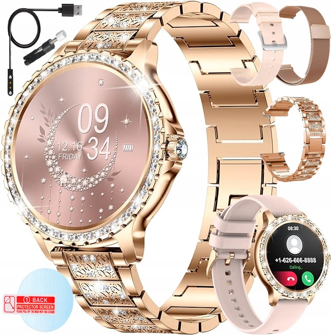 Inteligentné hodinky WonderWatch Nx19 Diamonds złoty